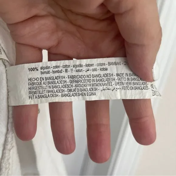 Zara White Denim Shirt/Jacket Sz M Gently Loved - Picture 2 of 6